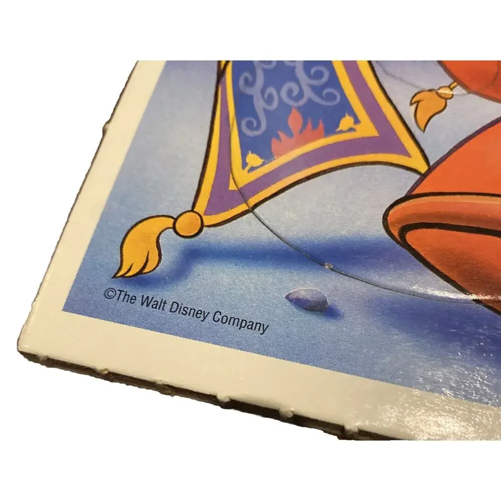 Disney Aladdin Genie Abu Golden Frame Tray VTG Puzzle‎ 8 X 11 Golden Books